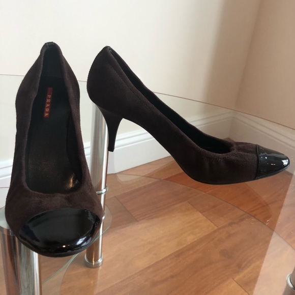 Prada suede pumps rich brown new - Picture 1 of 6